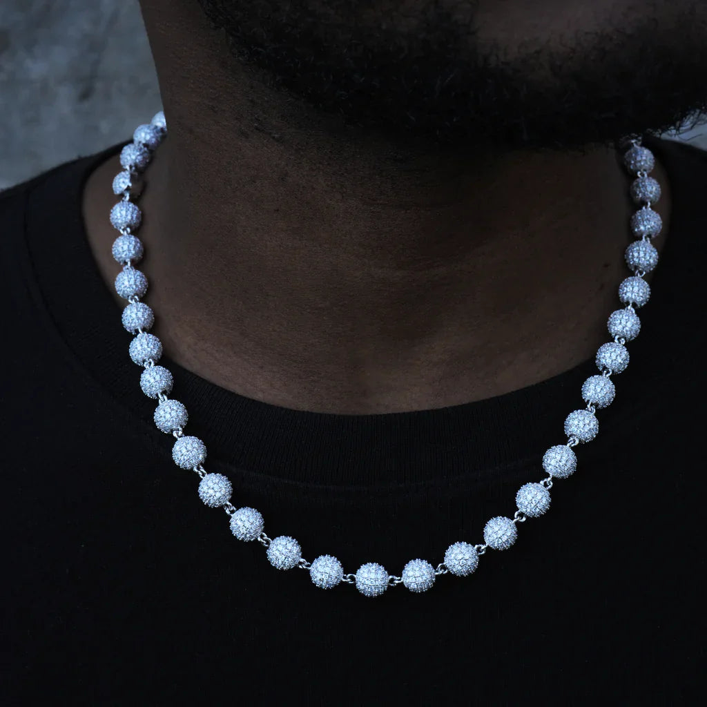 10mm Iced Ball Necklace