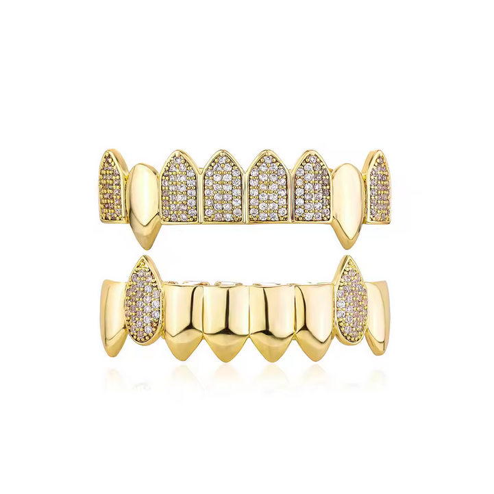 Iced Full Set Fang Grillz