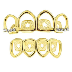 Iced Hollow Tooth Grillz Set