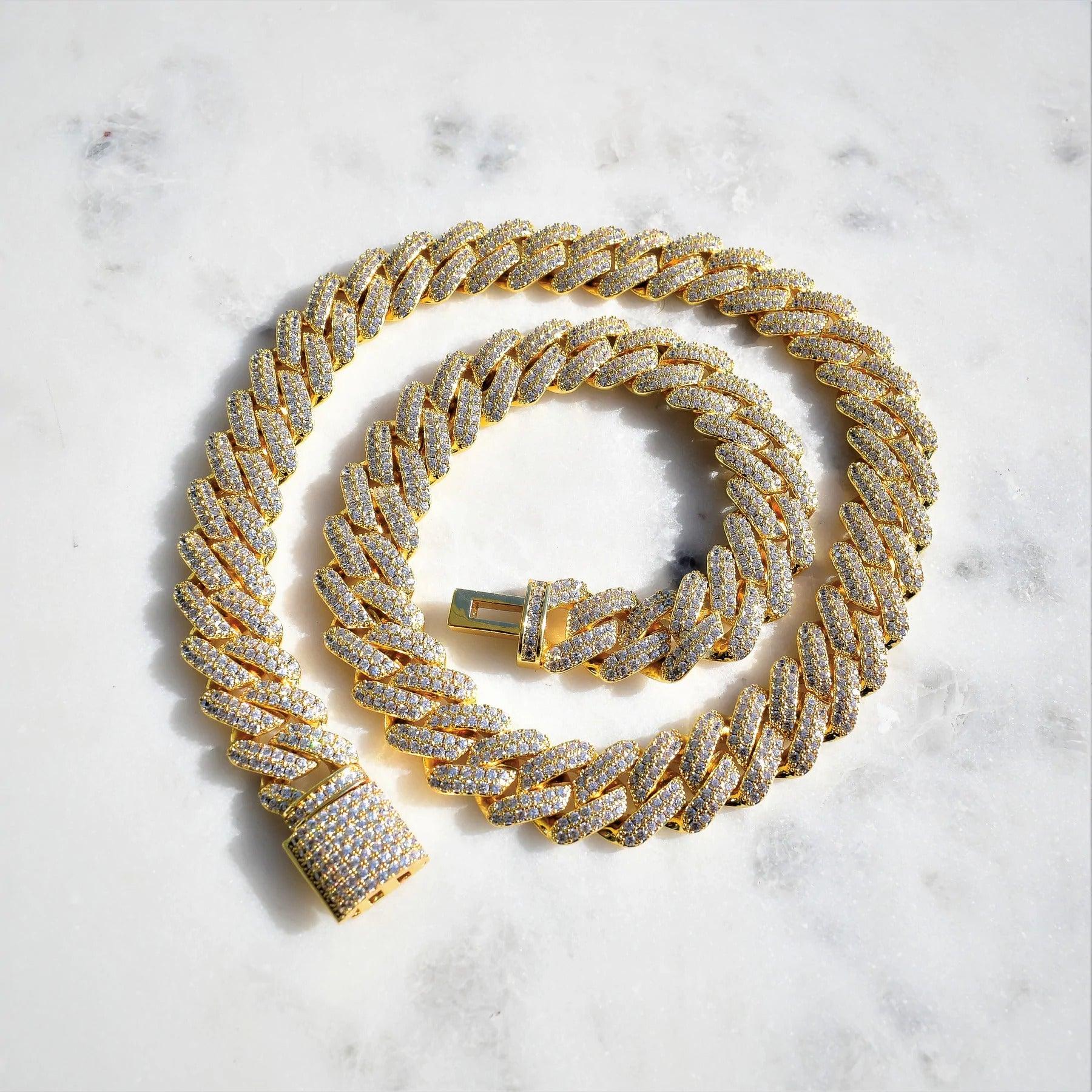 14mm Iced Prong Cuban Chain