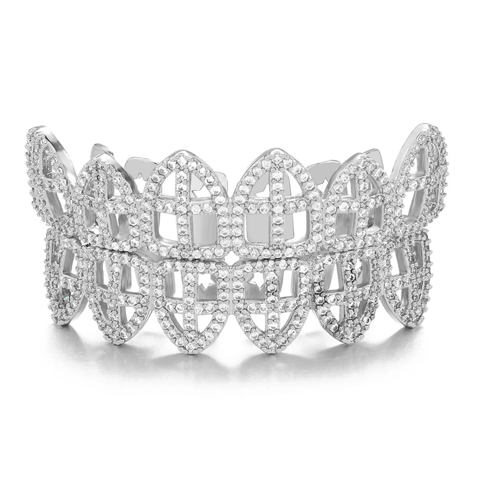 Iced Hollow Cross Grillz