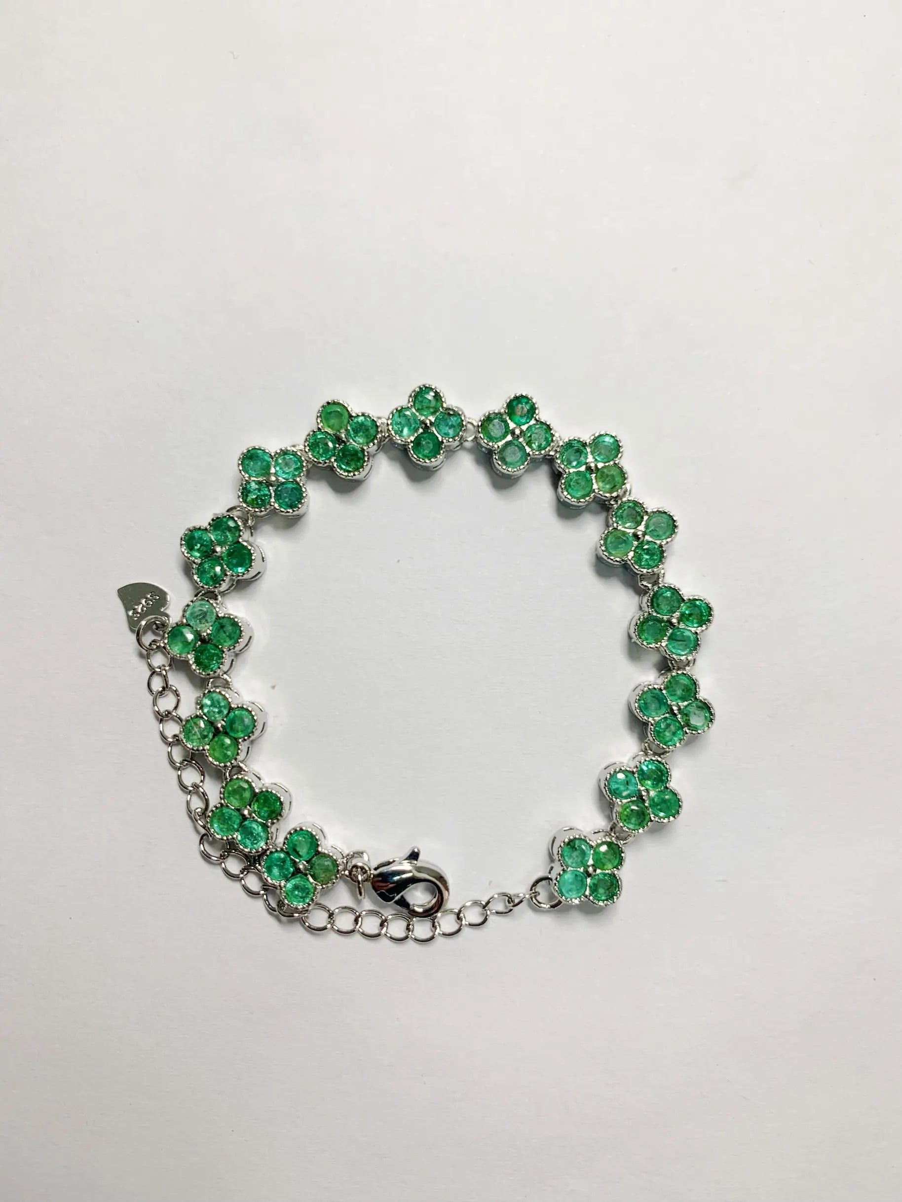 Emerald Flower Bracelet