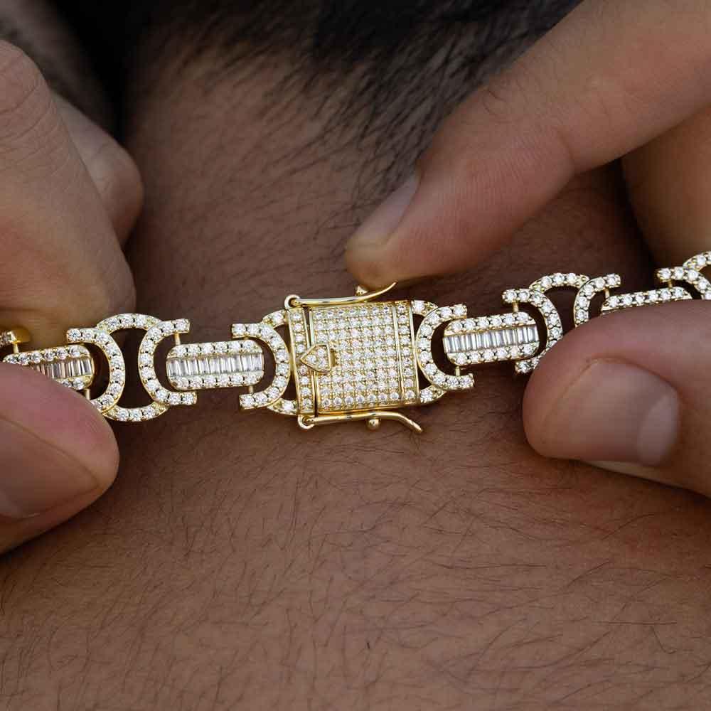 13mm Diamond Byzantine Chain