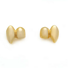 Plated Dual Tooth Set Grillz Canines
