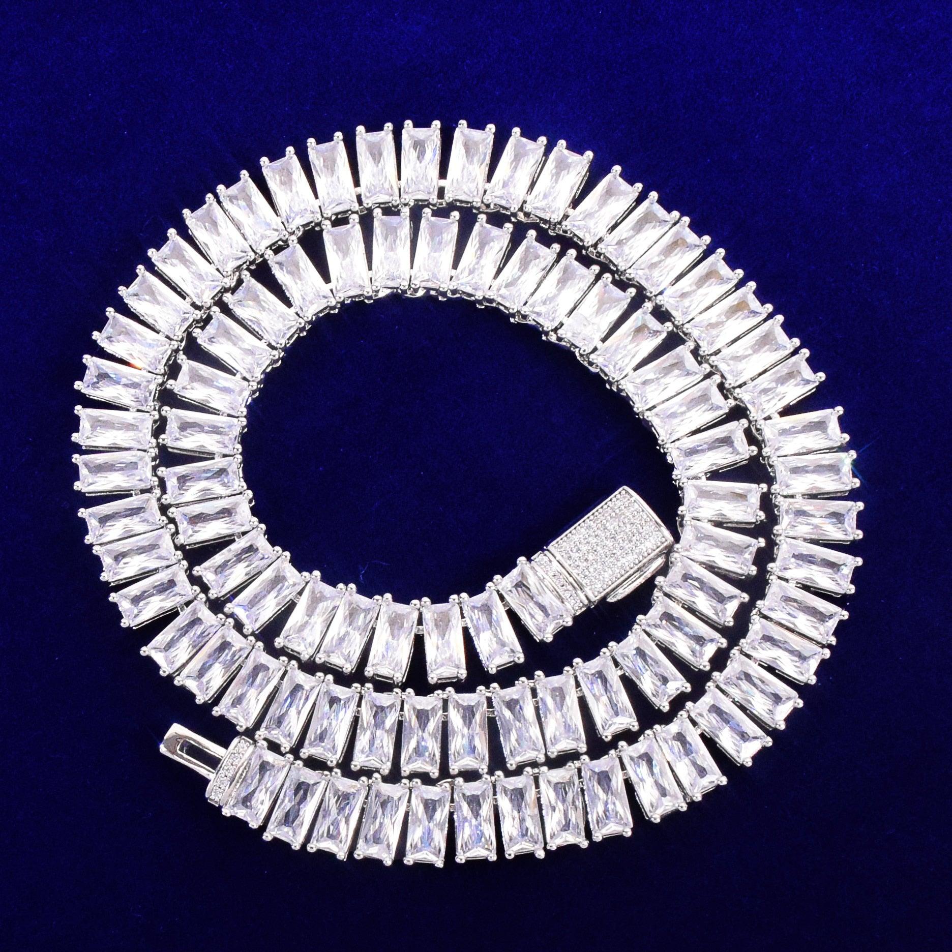 14mm Baguette Tennis Necklace