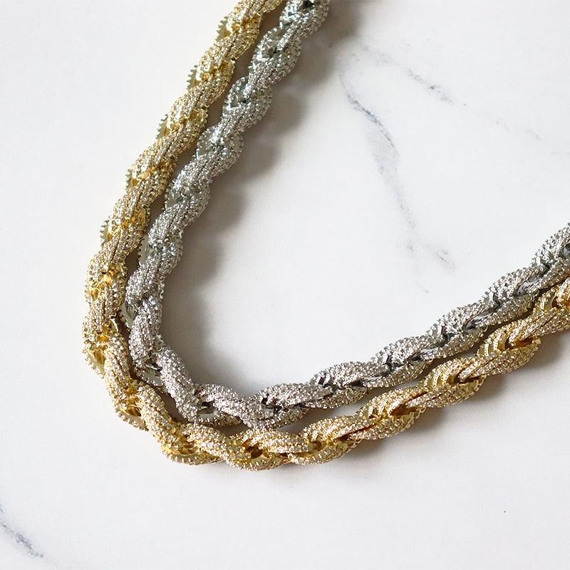 8mm Iced Out Rope Chain