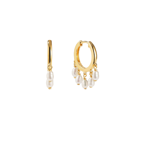 MINI PEARL HOOPS