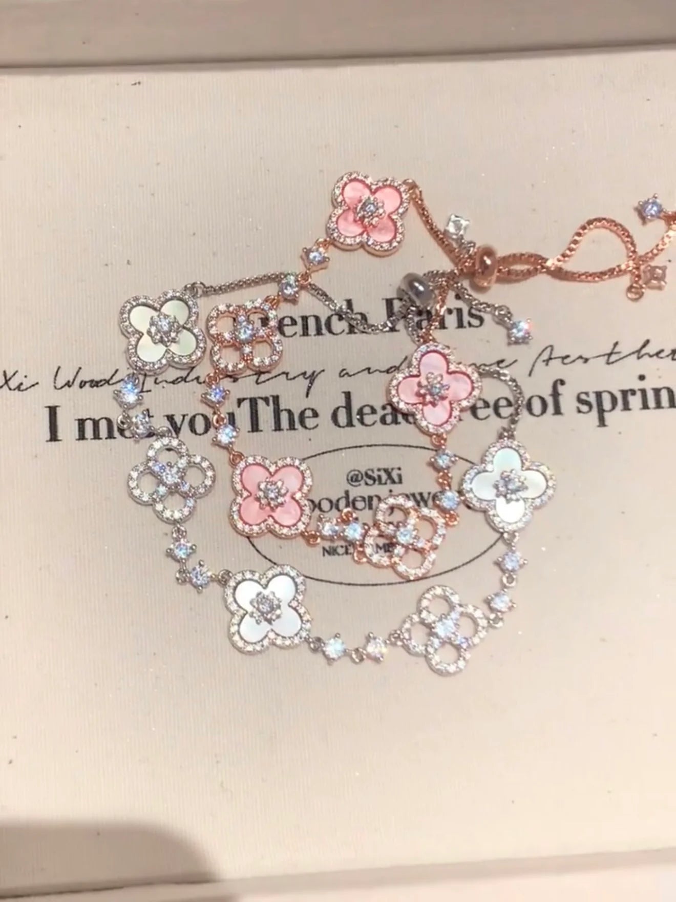 SAKURA CLOVER BRACELET