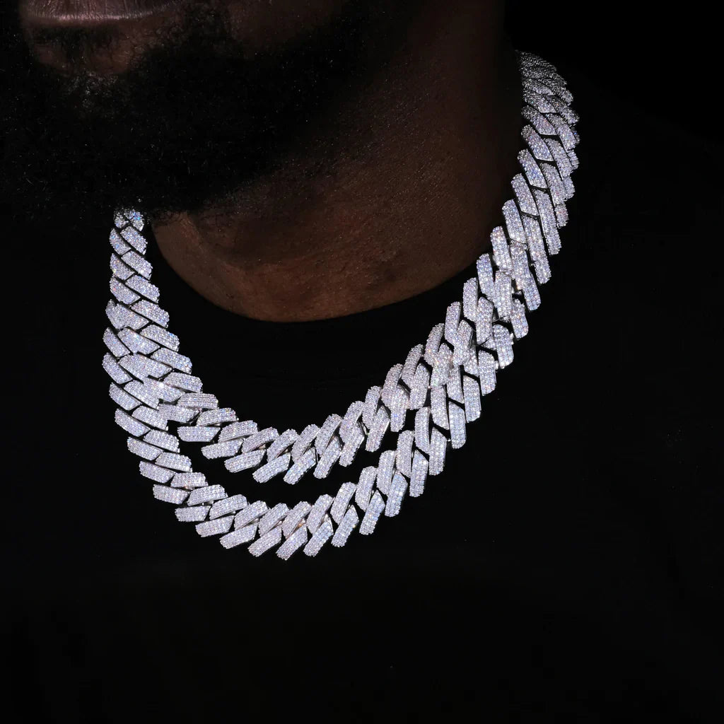 19mm Iced Prong Cuban Chain