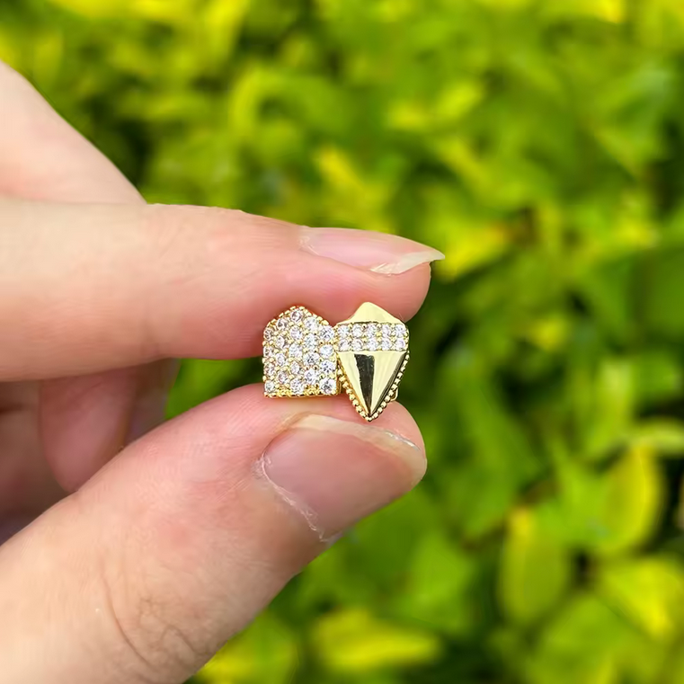 Iced Dual Tooth Set Grillz Canines