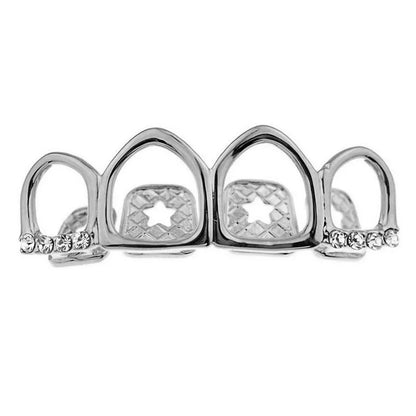 Iced Hollow Tooth Grillz Set