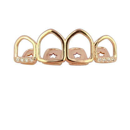 Iced Hollow Tooth Grillz Set