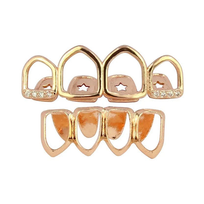 Iced Hollow Tooth Grillz Set