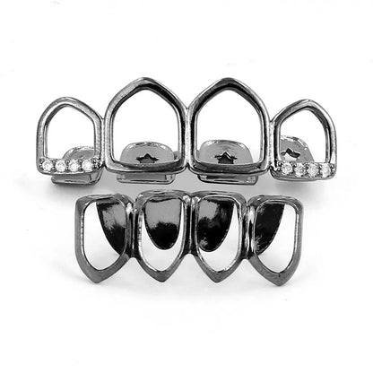 Iced Hollow Tooth Grillz Set