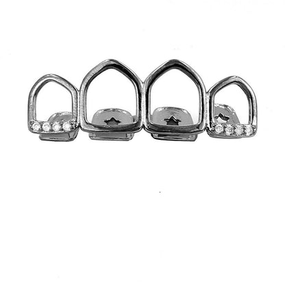 Iced Hollow Tooth Grillz Set