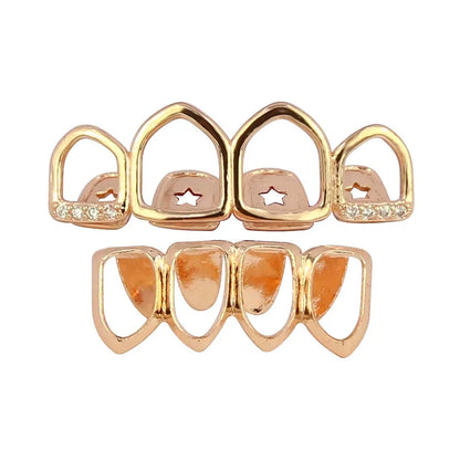 Iced Hollow Tooth Grillz Set