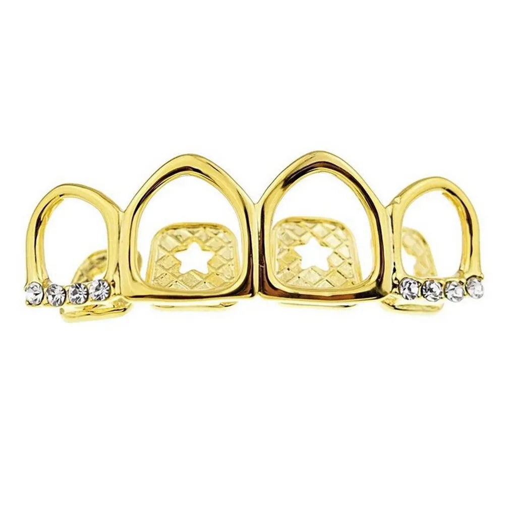 Iced Hollow Tooth Grillz Set