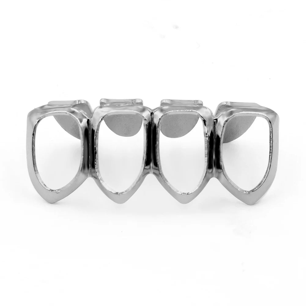 Iced Hollow Tooth Grillz Set