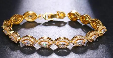 Clustered Geometric Tennis Bracelet