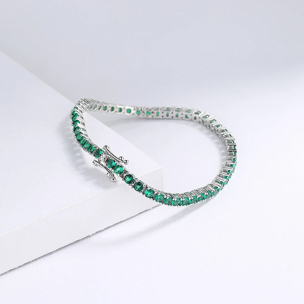 Emerald Pave Tennis Bracelet