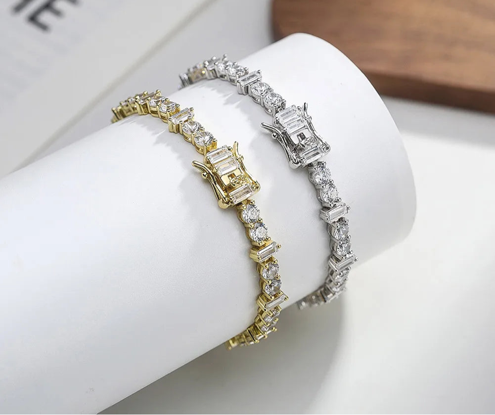 Rectangle Accent Tennis Bracelet