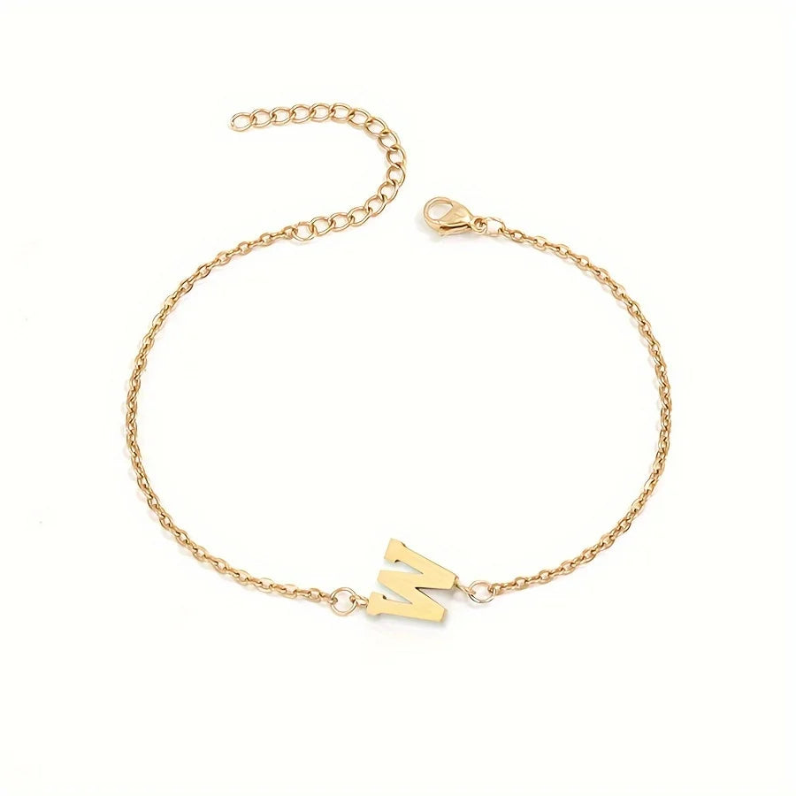 Custom Gold Letter Bracelet