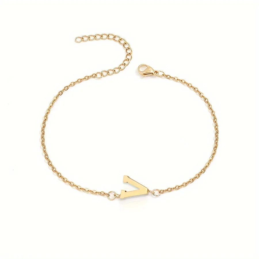 Custom Gold Letter Bracelet