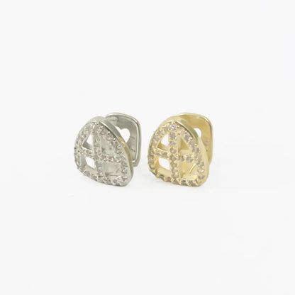 Iced Hollow Cross Tooth Grillz