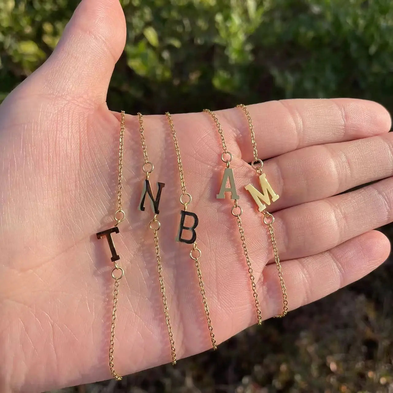 Custom Gold Letter Bracelet