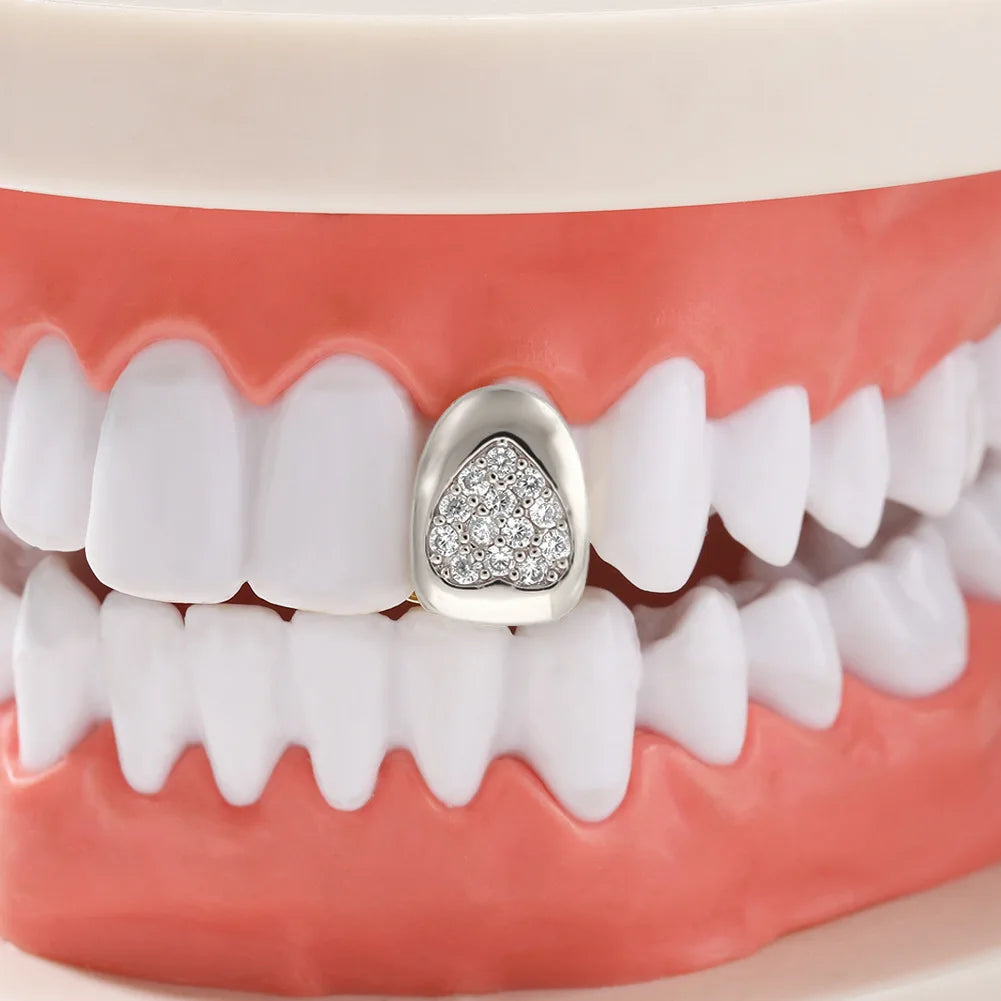 Solid Iced Heart Grillz