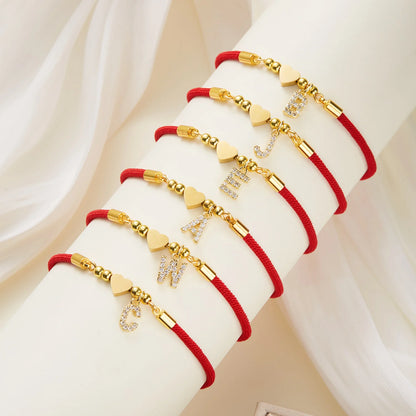 Custom Letter Rope Bracelet