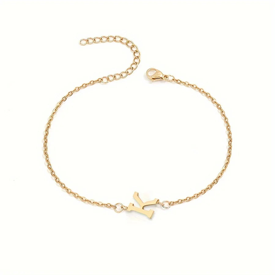 Custom Gold Letter Bracelet