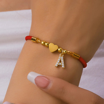Custom Letter Rope Bracelet