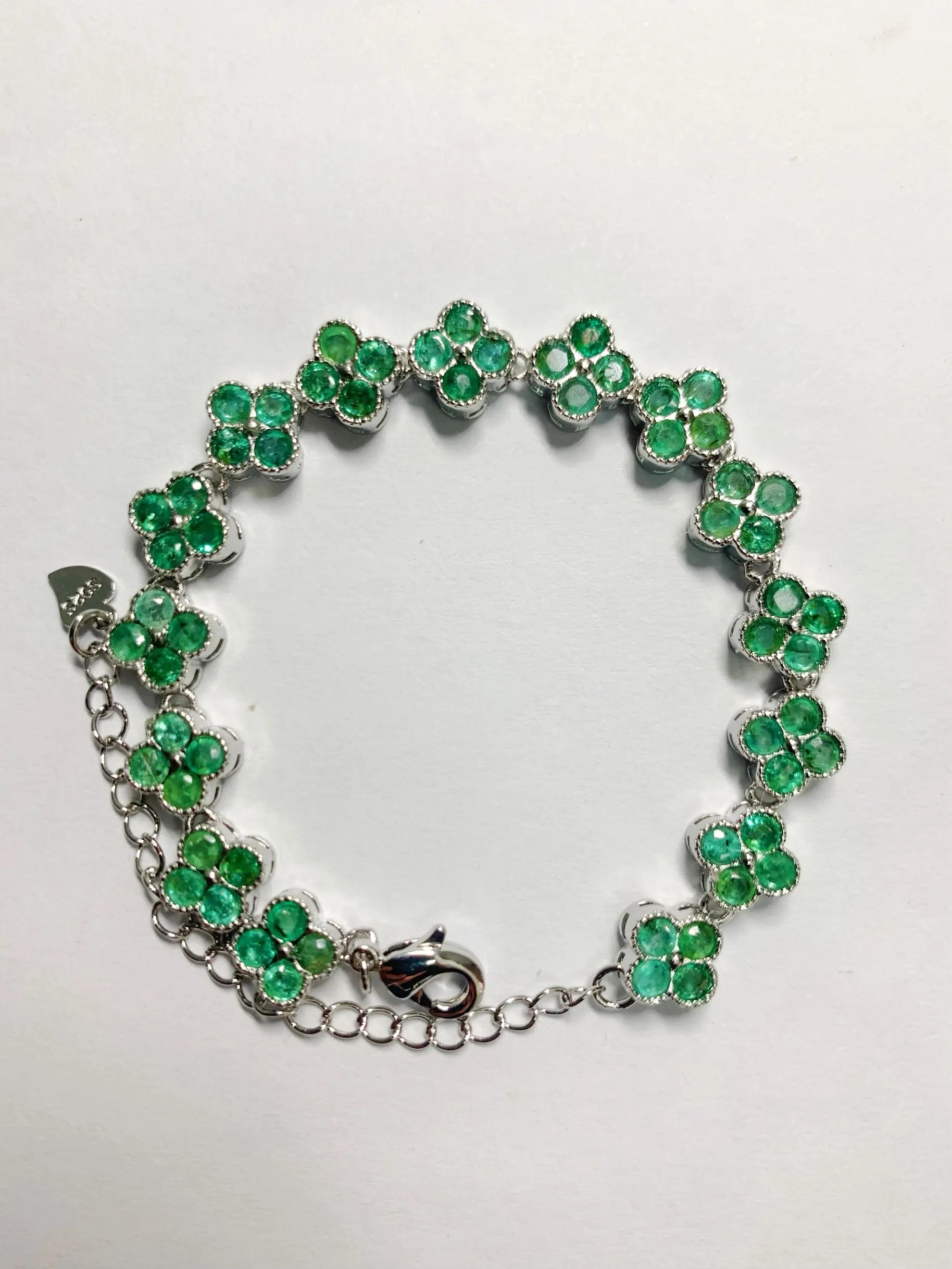 Emerald Flower Bracelet