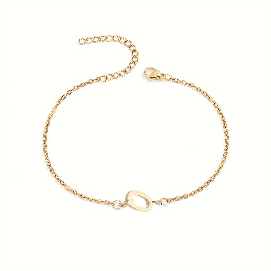Custom Gold Letter Bracelet