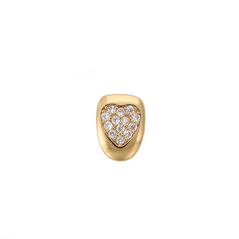 Solid Iced Heart Grillz