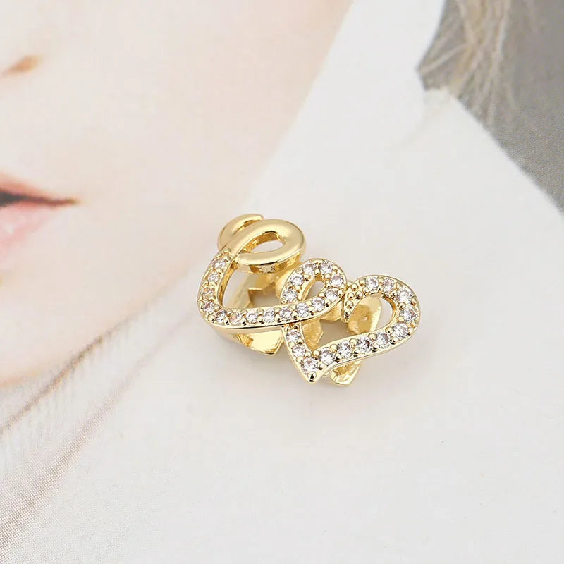 Iced Double Heart Tooth Grillz