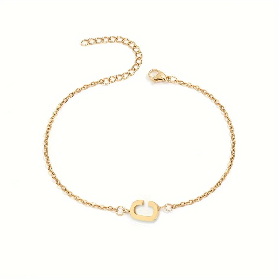 Custom Gold Letter Bracelet