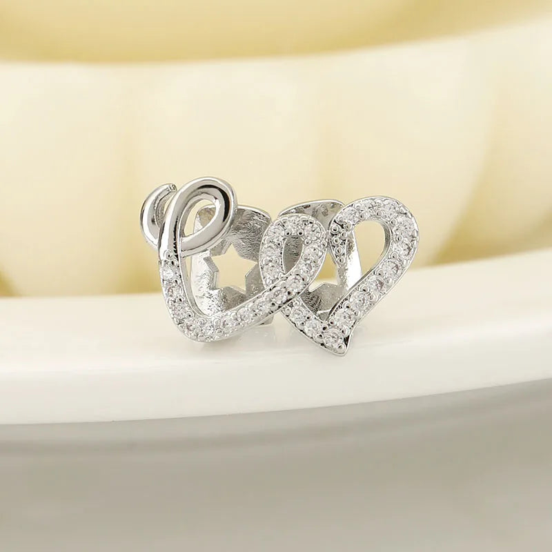 Iced Double Heart Tooth Grillz
