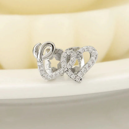 Iced Double Heart Tooth Grillz