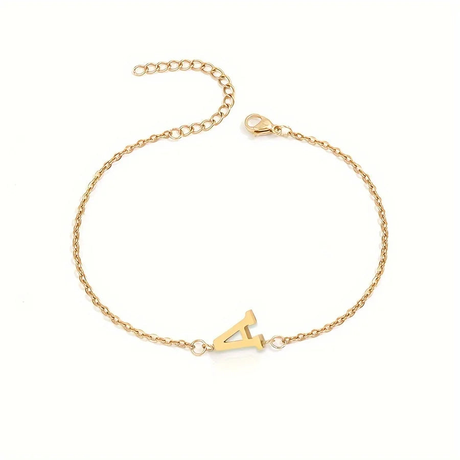 Custom Gold Letter Bracelet