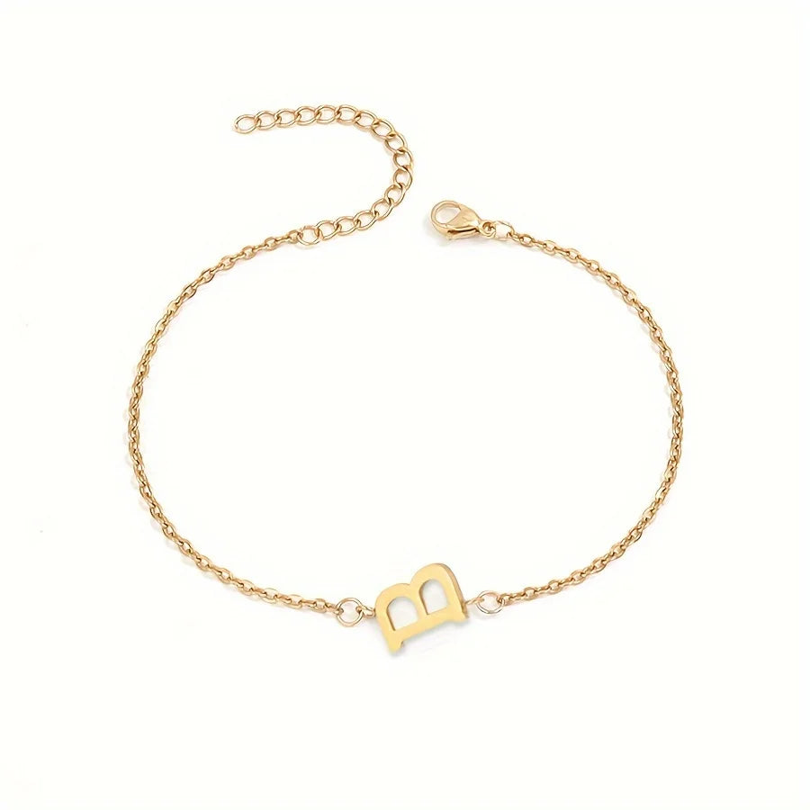 Custom Gold Letter Bracelet