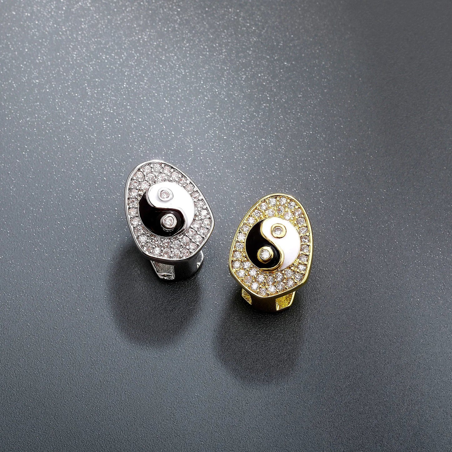 Iced Yin Yang Tooth Grillz