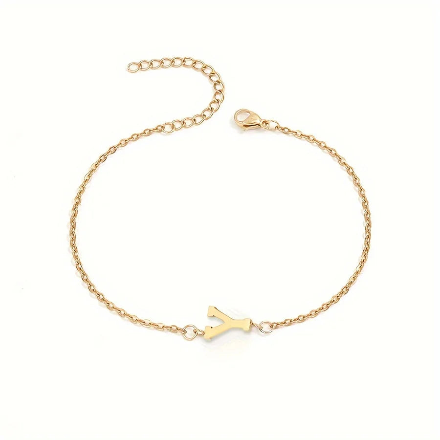 Custom Gold Letter Bracelet