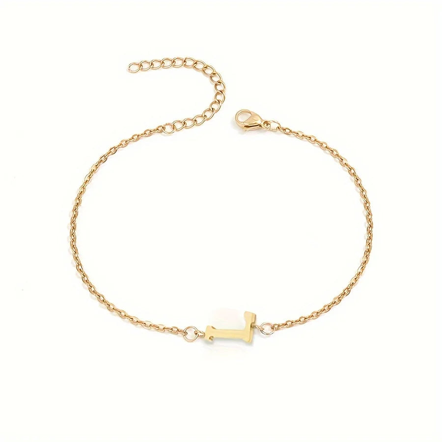 Custom Gold Letter Bracelet