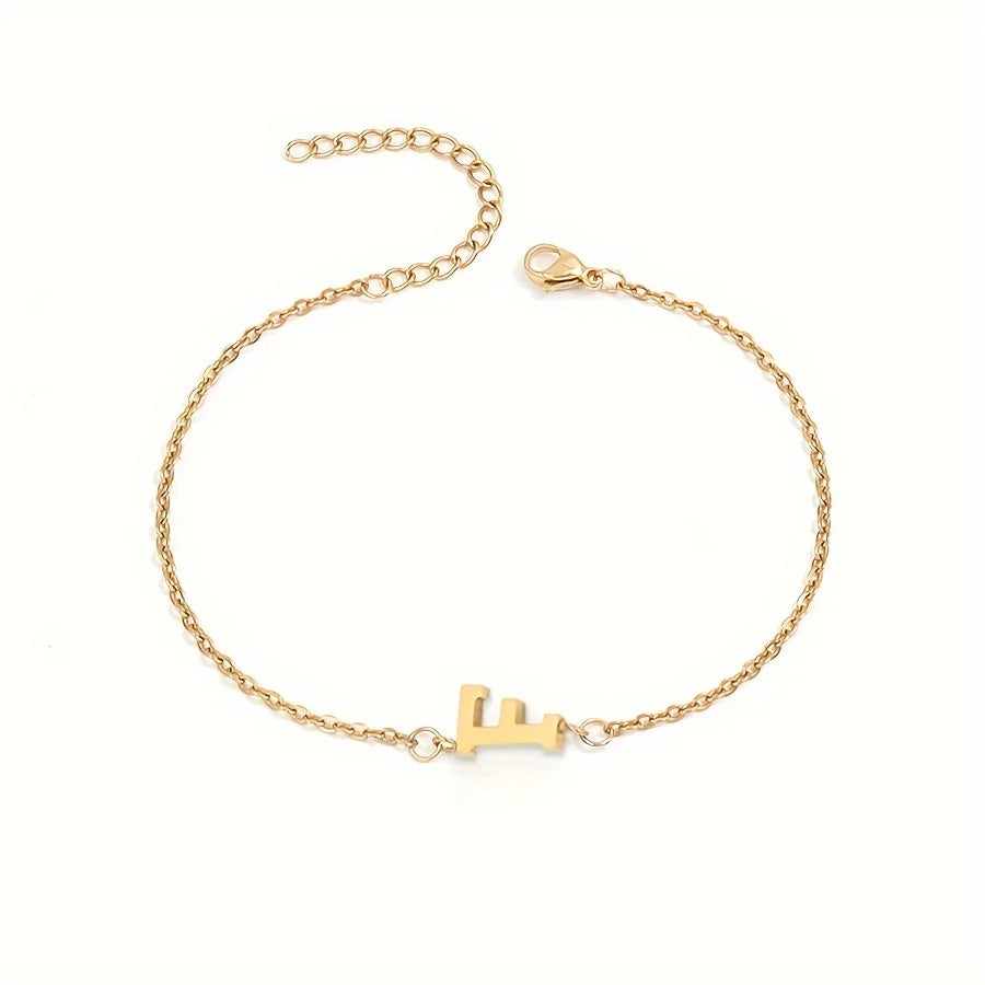 Custom Gold Letter Bracelet