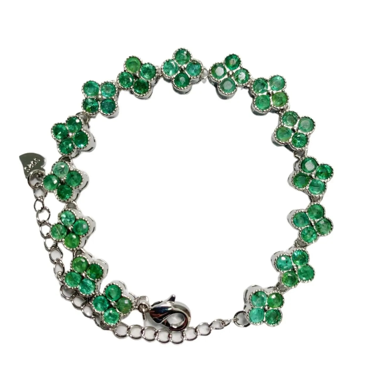 Emerald Flower Bracelet