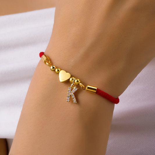 Custom Letter Rope Bracelet