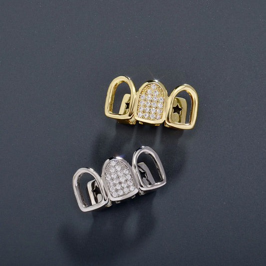 3 Hollow Iced Grillz