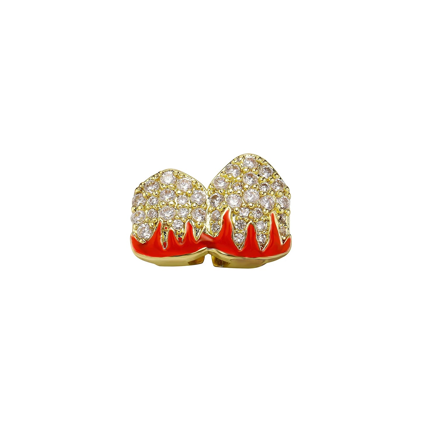Iced Flame Tooth Grillz